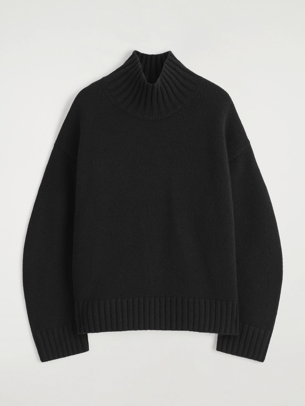 COS - CASHMERE MOCK-NECK SWEATER